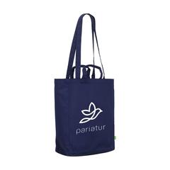 Vue Organic Cotton Canvas Tote Bag (280 g/m²) sac de couleur bleu| Krokrodeal