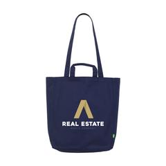 Vue Organic Cotton Canvas Tote Bag (280 g/m²) sac de couleur bleu| Krokrodeal
