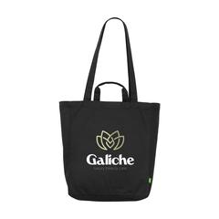 Vue Organic Cotton Canvas Tote Bag (280 g/m²) sac de couleur noir| Krokrodeal