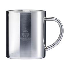 Vue IsoMug RCS Recycled Steel 300 ml mug de couleur gris| Krokrodeal