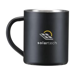 Vue IsoMug RCS Recycled Steel 300 ml mug de couleur noir| Krokrodeal