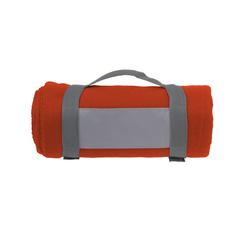Vue SuperSoft (180 g/m²) plaid en fleece de couleur rouge| Krokrodeal