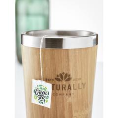 Vue Tokyo 450 ml gobelet thermos en bambou de couleur marron| Krokrodeal