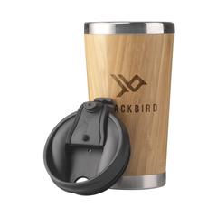 Vue Tokyo 450 ml gobelet thermos en bambou de couleur marron| Krokrodeal