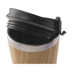Vue Tokyo 450 ml gobelet thermos en bambou de couleur marron| Krokrodeal