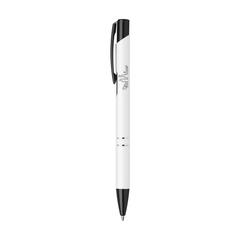 Vue Ebony Rubberised stylo de couleur blanc| Krokrodeal