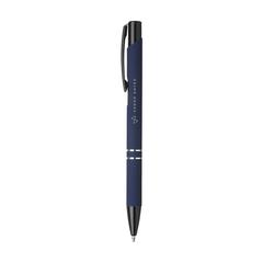 Vue Ebony Rubberised stylo de couleur bleu| Krokrodeal