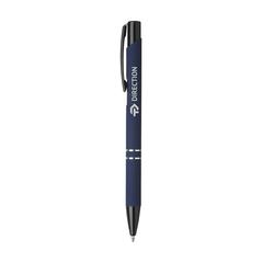Vue Ebony Rubberised stylo de couleur bleu| Krokrodeal