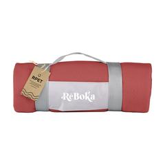 Vue SuperSoft RPET (180 g/m²) plaid en fleece de couleur rouge| Krokrodeal