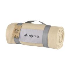 Vue SuperSoft RPET (180 g/m²) plaid en fleece de couleur beige| Krokrodeal