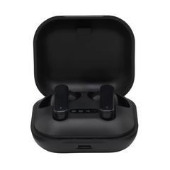 Vue Aron TWS Écouteurs sans fil dans un boitier de charge de couleur noir| Krokrodeal