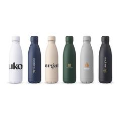 Vue Topflask Premium RCS Recycled Steel bouteille de couleur beige| Krokrodeal