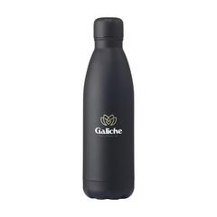 Vue Topflask Premium RCS Recycled Steel bouteille de couleur noir| Krokrodeal