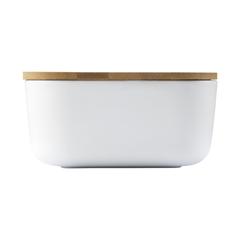 Vue Midori Bamboo Lunchbox boîte à lunch de couleur blanc| Krokrodeal