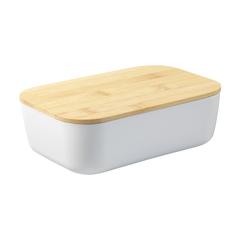 Vue Midori Bamboo Lunchbox boîte à lunch de couleur blanc| Krokrodeal