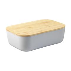 Vue Midori Bamboo Lunchbox boîte à lunch de couleur gris| Krokrodeal