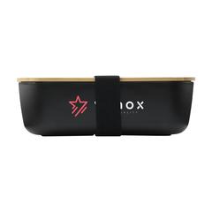 Vue Midori Bamboo Lunchbox boîte à lunch de couleur noir| Krokrodeal