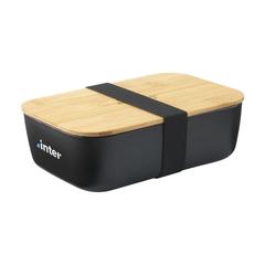 Vue Midori Bamboo Lunchbox boîte à lunch de couleur noir| Krokrodeal