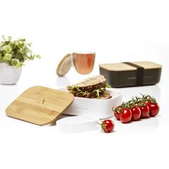 Vue Midori Bamboo Lunchbox boîte à lunch de couleur noir| Krokrodeal