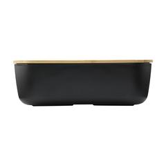 Vue Midori Bamboo Lunchbox boîte à lunch de couleur noir| Krokrodeal