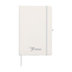 Vue Porta RPET Notebook A5 bloc-notes de couleur blanc| Krokrodeal