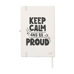Vue Porta RPET Notebook A5 bloc-notes de couleur blanc| Krokrodeal