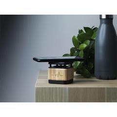 Vue Bamboo Block Speaker FSC-100% avec chargeur sans fil de couleur marron| Krokrodeal