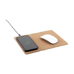 Vue Cork Wireless Charging Mousepad tapis de souris de couleur beige| Krokrodeal