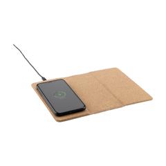 Vue Cork Wireless Charging Mousepad tapis de souris de couleur beige| Krokrodeal