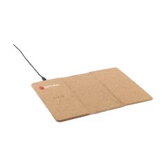Vue Cork Wireless Charging Mousepad tapis de souris de couleur beige| Krokrodeal