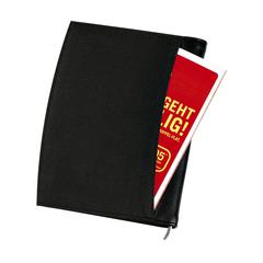 Vue DesignFolio A5 porte-documents de couleur noir| Krokrodeal