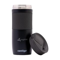 Vue Contigo® Byron Medium 470 ml gobelet thermos de couleur noir| Krokrodeal
