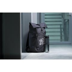 Vue Nolan Recycle RPET sac à dos de couleur noir| Krokrodeal
