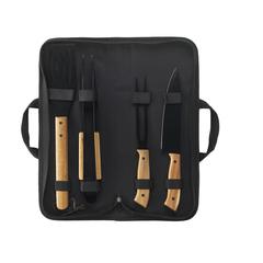 Vue Asado BBQ-Set ensemble de barbecue de couleur noir| Krokrodeal