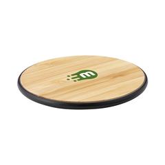 Vue Bamboo 10W Wireless Charger chargeur rapide de couleur marron| Krokrodeal