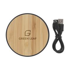 Vue Bamboo 10W Wireless Charger chargeur rapide de couleur marron| Krokrodeal