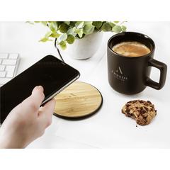 Vue Bamboo 10W Wireless Charger chargeur rapide de couleur marron| Krokrodeal