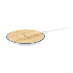 Vue Bamboo 10W Wireless Charger chargeur rapide de couleur blanc| Krokrodeal