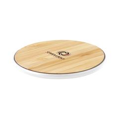 Vue Bamboo 10W Wireless Charger chargeur rapide de couleur blanc| Krokrodeal