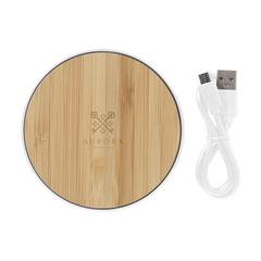 Vue Bamboo 10W Wireless Charger chargeur rapide de couleur blanc| Krokrodeal