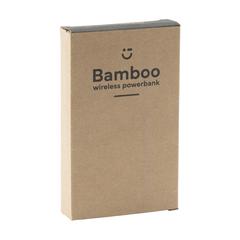 Vue Bamboo 8000 Wireless Powerbank chargeur sans fil de couleur marron| Krokrodeal