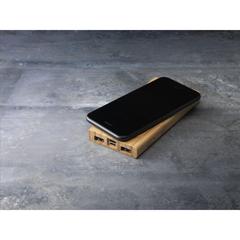 Vue Bamboo 8000 Wireless Powerbank chargeur sans fil de couleur marron| Krokrodeal