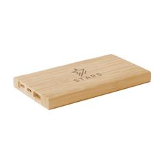Vue Bamboo 4000 Powerbank FSC-100% chargeur externe de couleur marron| Krokrodeal
