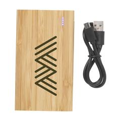 Vue Bamboo 4000 Powerbank FSC-100% chargeur externe de couleur marron| Krokrodeal
