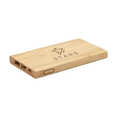 Vue Bamboo 4000 Powerbank FSC-100% chargeur externe de couleur marron| Krokrodeal