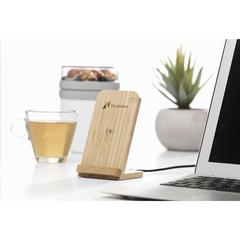 Vue Baloo FSC-100% Wireless Charger Stand 15W de couleur marron| Krokrodeal