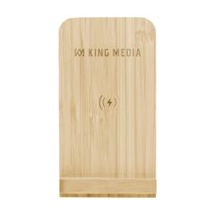 Vue Baloo FSC-100% Wireless Charger Stand 15W de couleur marron| Krokrodeal