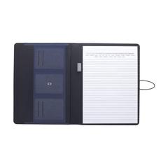Vue Quest Portfolio RPET A4 porte-documents de couleur bleu| Krokrodeal