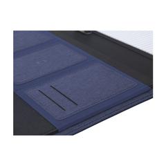 Vue Quest Portfolio RPET A4 porte-documents de couleur bleu| Krokrodeal