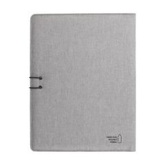Vue Quest Portfolio RPET A4 porte-documents de couleur gris| Krokrodeal